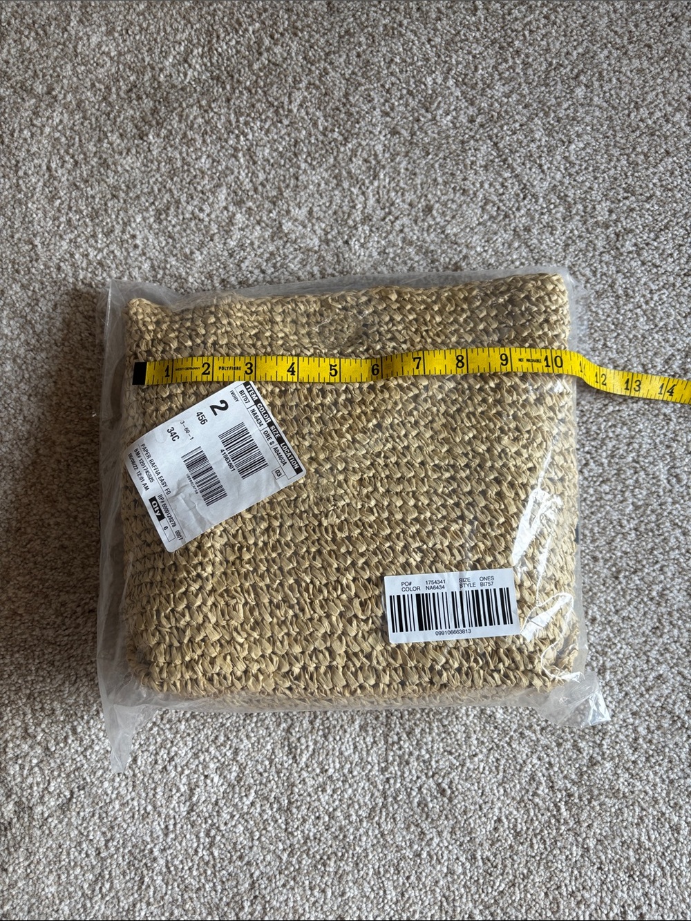 J. Crew Raffia Foldover Clutch Bag - Picture 3 of 5
